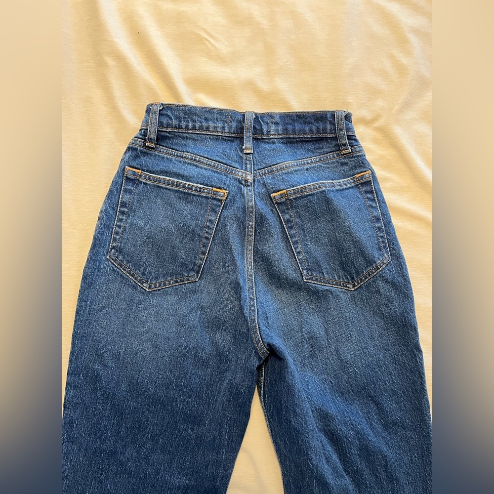 Abercrombie & Fitch High Rise Jeans - Dark Blue & Light Blue - Picture 3 of 10